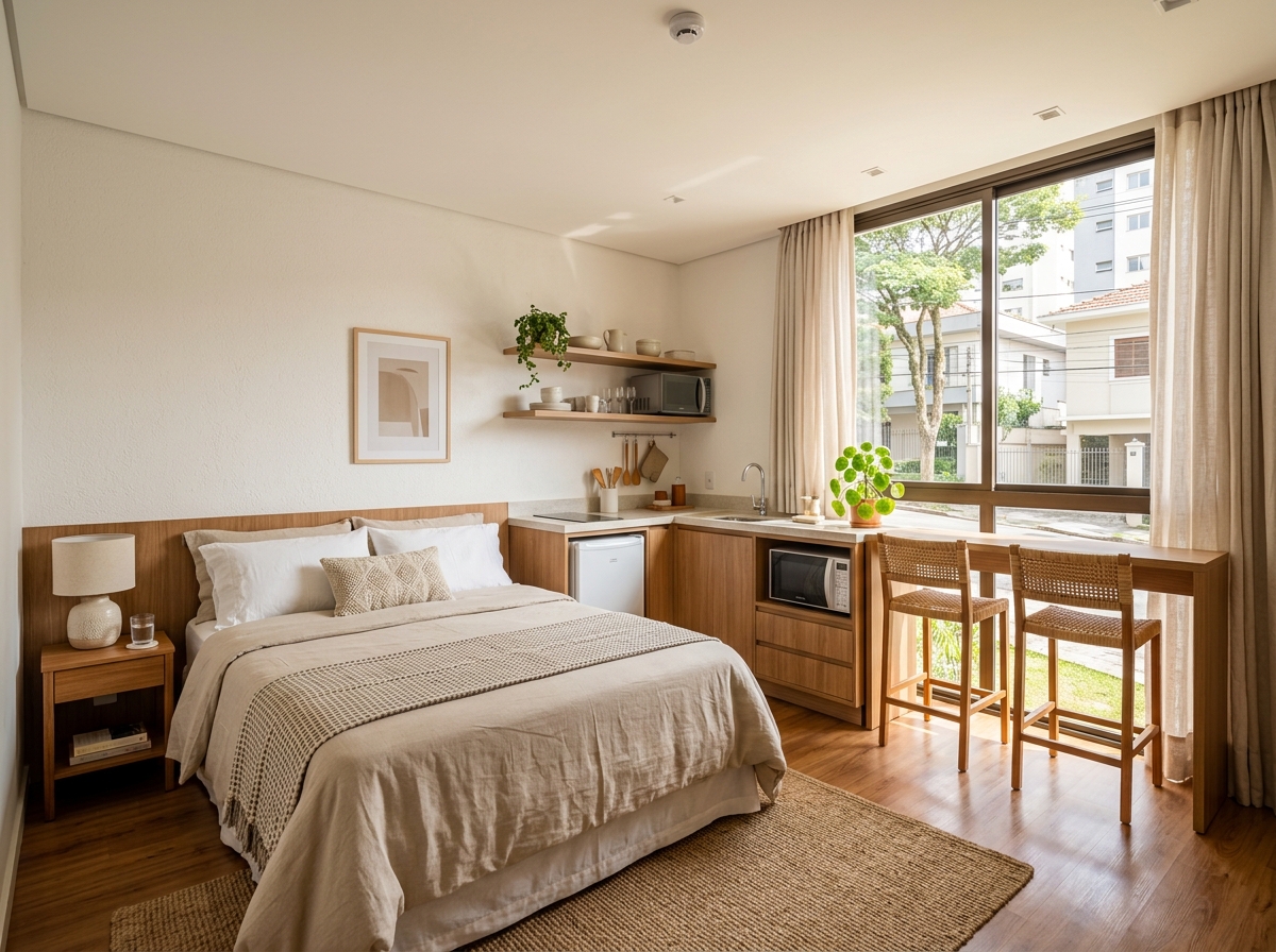 Studio mobiliado em Pinheiros